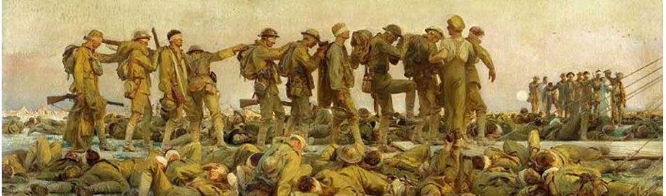 John Singer Sargent - Gassed, 1918 - Oil on canvas - (on display at Imperial War Museum, London, UK) in the Langhorne, Bucks County PA area